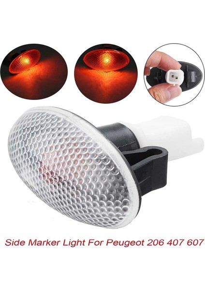 632574 Peugeot 206 407 607 Için 2 x Dönüş Siny Yan Işaret Işığı Tekrarlayıcı Lamba Göstergesi (Yurt Dışından) fırsatları