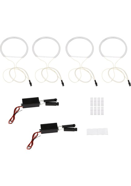 4 Adet Beyaz Far Ccfl LED Melek Gözler Kiti Işık Halkası Drl Dönüş Sinyal Işığı Ccfl Far Lambası-Bmw E36 E46 E39 E38 (Yurt Dışından)