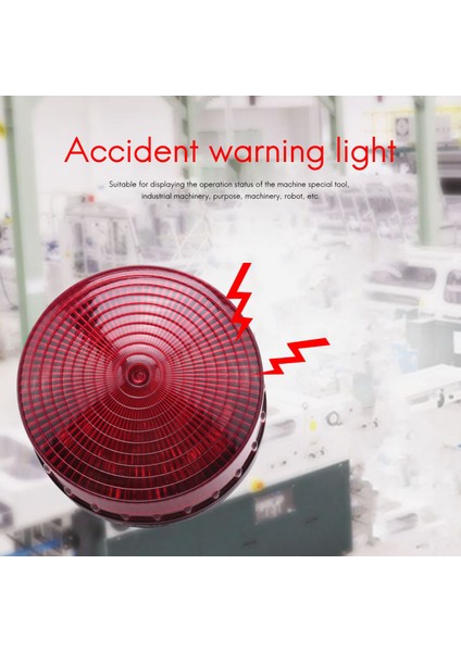Ac 220V Endüstriyel LED Flaş Strobe Işık Kaza Uyarı Lambası Kırmızı LTE-5061 De (Yurt Dışından)