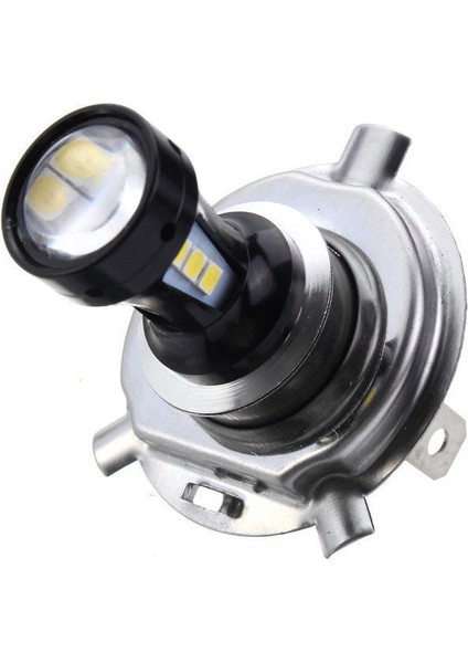 H4 Motosiklet 3030 LED Hi-Lo Işın Far Başkanı Işık Lambası Ampul 6500K 12-24V (Yurt Dışından) fırsatları