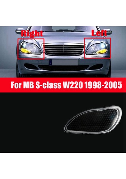 Mercedes-Benz S-Class W220 1998-2005 Araba Far Kapağı Şeffaf Lens Far Abajur Kabuk (Sol Taraf) (Yurt Dışından)