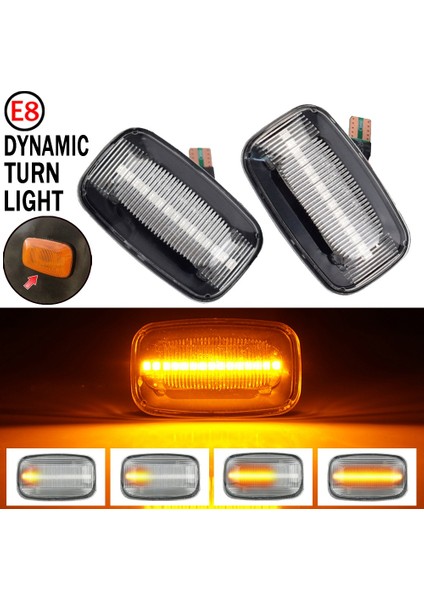 Adet Araba Dinamik LED Yan Sinyal Lambası Dönüş Sinyal Işığı Toyota Land Cruiser 70 80 100 Serisi Için (Yurt Dışından)