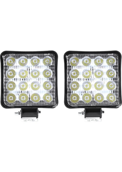 Adet 48W 6000K LED Spot Işın Kare Çalışma Lambaları Lamba Traktör Suv Kamyon 4WD 12V 24V (Yurt Dışından)