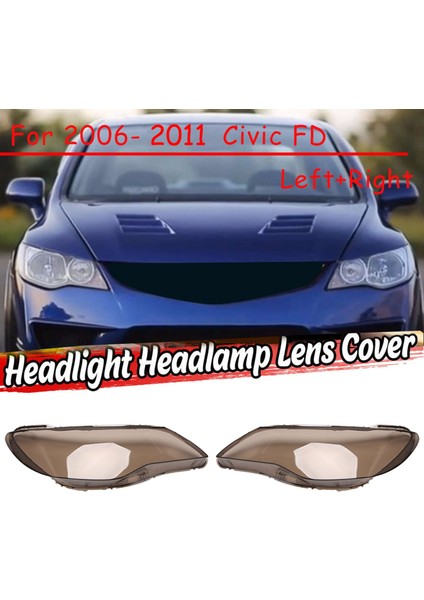 Duman Araba Sağ Yan Far Camı Lamba Gölge Kabuk Kapak 2006 2007 2008 2009 2010 2011 Honda Civic Fd 8th (Yurt Dışından)