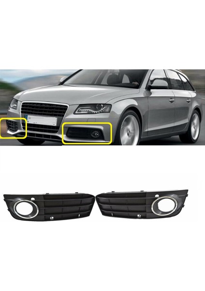 Sağ Sis Lambası Çerçeve Lambası Trim Izgara Kapağı Ön Tampon Altında Audi A4 B8 A4L 2009-2012 8KD807682 (Yurt Dışından) modelleri
