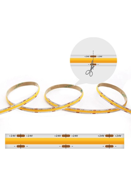 528LED 10MM 12V Cob LED Şerit Işık RA90 5m Esnek Şerit Bar LED Şerit 6000K Beyaz Işık Yatak Odası Ev Için (Yurt Dışından)