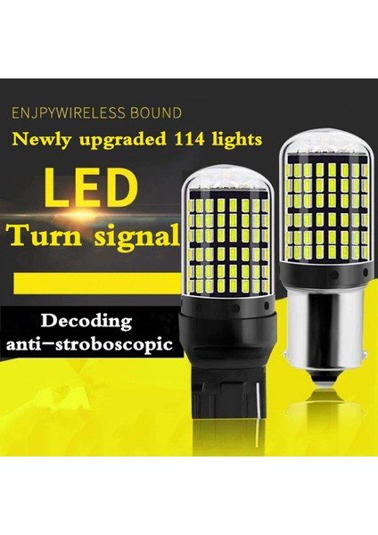 10 Adet 3014 144SMD Canbus 1157 BAY15D P21W 1156 BA15S BAU15S PY21W T20 7440 7443 W21W LED Ampuller Araba Dönüş Sinyal Işığı C (Yurt Dışından)