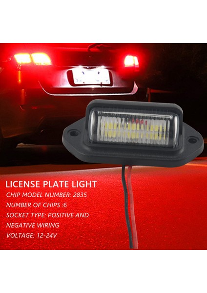 2 Adet 12 V LED Numarası Plaka Işığı Araba Tekneler Için Motosiklet Otomotiv Uçak Rv Kamyon Römork Dış Lambalar (Yurt Dışından)