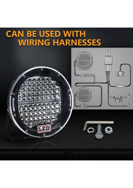 7 Inç 300 W Offroad LED Çalışma Işığı Çubuğu Beyaz + Amber, Yuvarlak Spot Araba Çalışma Lambası Kamyon 4WD 4x4 Atv Utv Suv Için (Yurt Dışından)