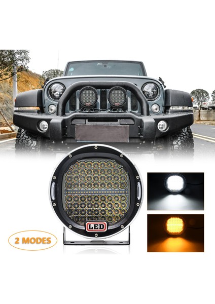7 Inç 300 W Offroad LED Çalışma Işığı Çubuğu Beyaz + Amber, Yuvarlak Spot Araba Çalışma Lambası Kamyon 4WD 4x4 Atv Utv Suv Için (Yurt Dışından)