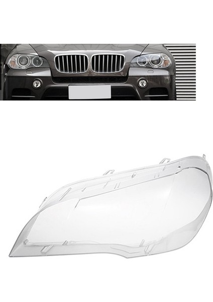 Araba Temizle Far Lens Kapağı Yedek Kafa Işık Lambası Kabuk Kapak-Bmw X5 E70 2008-2013 Sol (Yurt Dışından) modelleri