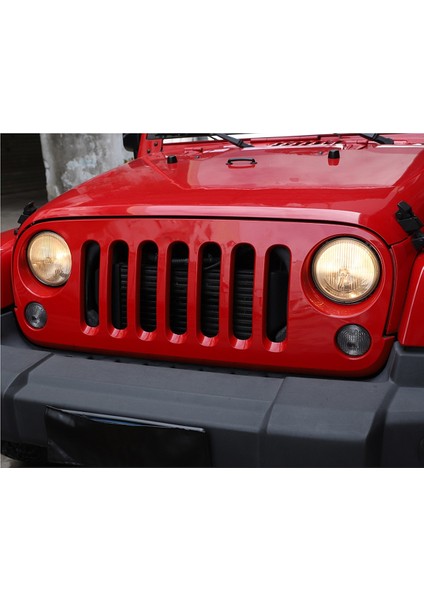 Jeep Wrangler Jk 2007-2017 Için Araç Ön Far Kapağı Dekorasyon Aksesuarları, Abs Füme Siyah (Yurt Dışından) indirimleri