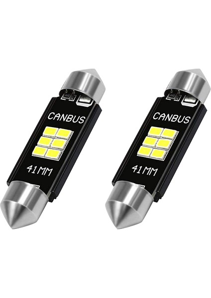 Son Derece Parlak 400 Lümen 3020 Yonga Seti Canbus Hatasız Iç Mekan LED Ampuller Araba Işıkları Plaka Kubbe Haritası Kapı Nezaket 41MM Festoon DE3175 6428 Xenon Beyaz (Yurt Dışından)