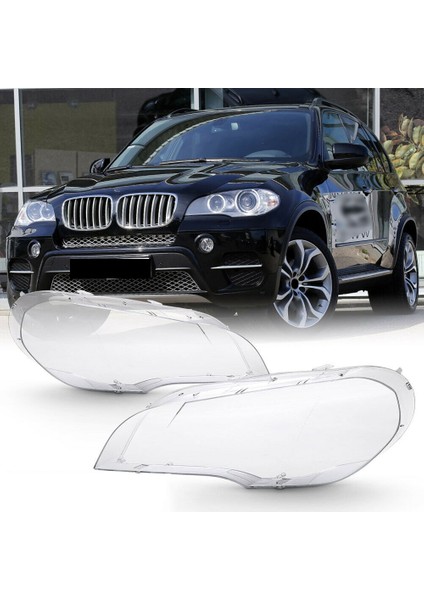 Araba Temizle Far Lens Kapağı Yedek Kafa Işık Lambası Kabuk Kapak-Bmw X5 E70 2008-2013 Sağ (Yurt Dışından)