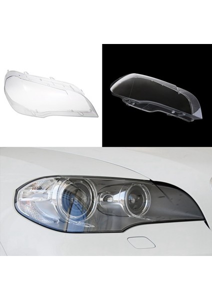 Araba Temizle Far Lens Kapağı Yedek Kafa Işık Lambası Kabuk Kapak-Bmw X5 E70 2008-2013 Sağ (Yurt Dışından)