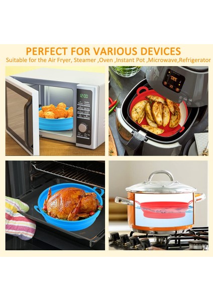 Silikon Hava Fritöz Gömlekleri Pot, Silikon Hava Fritöz Fırın Aksesuarları, Parşömen Astar, Yapışmaz Silikon Pişirme Sepeti (Yurt Dışından) indirimleri