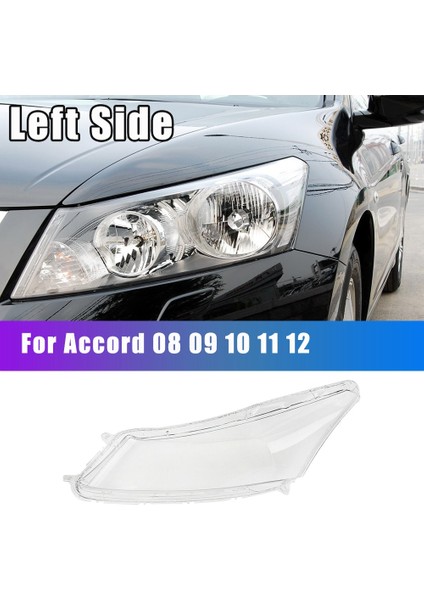 Honda Accord 2008-2012 Için Sol + Sağ Araba Far Camı Kapağı Far Lamba Gölge Ön Otomatik Işık Muhafazası (Çift) (Yurt Dışından)