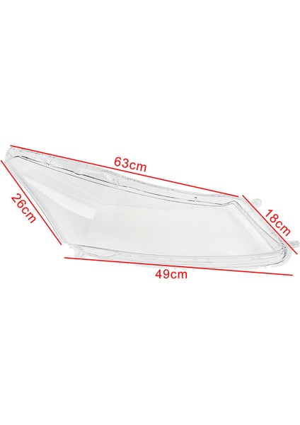 Honda Accord 2008-2012 Için Sol + Sağ Araba Far Camı Kapağı Far Lamba Gölge Ön Otomatik Işık Muhafazası (Çift) (Yurt Dışından)
