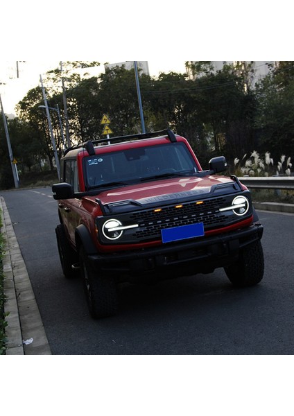 Ford Bronco Wildtrak/badlands/first Edition/everglads 2021-2023 Amber Dinamik Lambalar Için Ön LED Izgara Işıkları, 3 Adet (Yurt Dışından)
