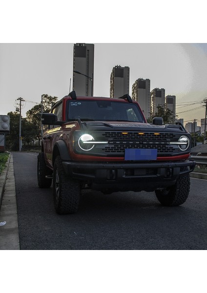 Ford Bronco Wildtrak/badlands/first Edition/everglads 2021-2023 Amber Dinamik Lambalar Için Ön LED Izgara Işıkları, 3 Adet (Yurt Dışından)
