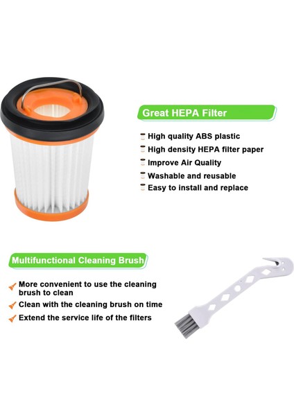 Köpekbalığı WV201 WV200 WV205 WV220 Wandvac El Vakum Için Fırçalı 6 Paket Kumaş Vakum Filtresi (Yurt Dışından) indirimleri