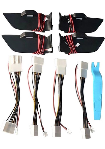 4 Adet LED Işık Iç Kapı Kolu Kase Ruh Atmosfer Işığı Dekoratif Araba Farı Toyota Harrier 2020 2021 2022 Için (Yurt Dışından)
