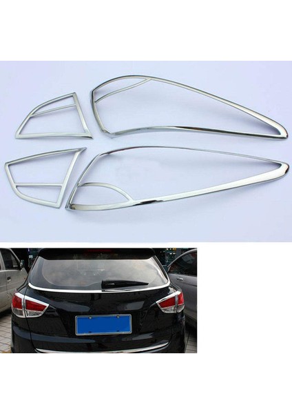 Hyundai Tucson Için IX35 2010-2014 Yüksek Kaliteli Abs Krom Arka Arka Lambası Lamba Hood Dekorasyon Kapak Trimler Aksesuarları 4 Adet/takım (Yurt Dışından) fırsatları