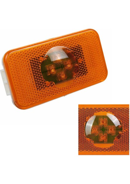 2 Adet 24V Araba Kamyon LED Yan Sinyal Lambası 4led Amber Gösterge Uyarı Lambaları Volvo Kamyon Fm/fh (Yurt Dışından)