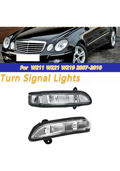 Araba Ön Lh + Rh Kapı Ayna Dönüş Sinyal Işığı Mercedes W211 W221 07-10 A2198200521 A2198200621 (Yurt Dışından)
