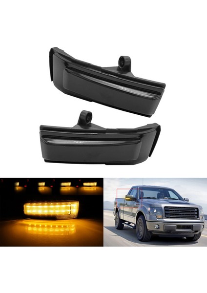 LED Dinamik Yan Dikiz Aynası Işık Dönüş Sinyal Işığı 2015-2021 Ford F150 FL3Z-13B375-AA (Yurt Dışından)