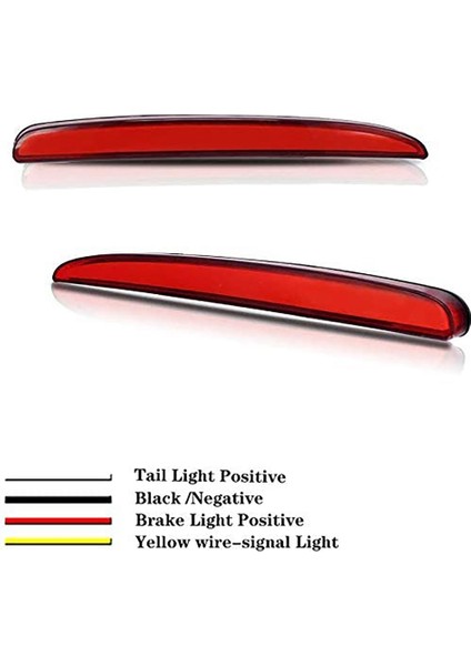 Araba LED Arka Tampon Sis Lambası Fren Lambası Dinamik Dönüş Sinyali Reflektör Honda Civic Type R 2016-2018 (Yurt Dışından)