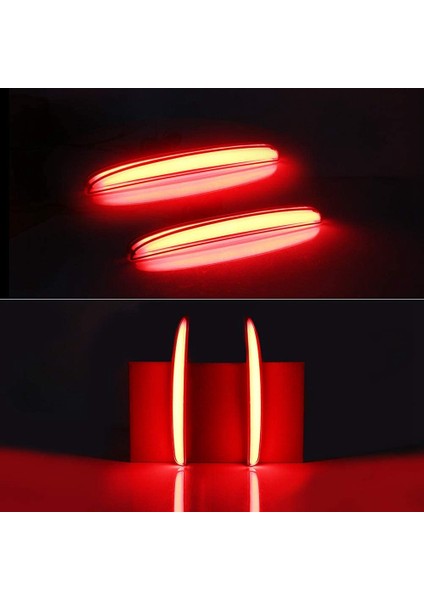 Araba LED Arka Tampon Sis Lambası Fren Lambası Dinamik Dönüş Sinyali Reflektör Honda Civic Type R 2016-2018 (Yurt Dışından)