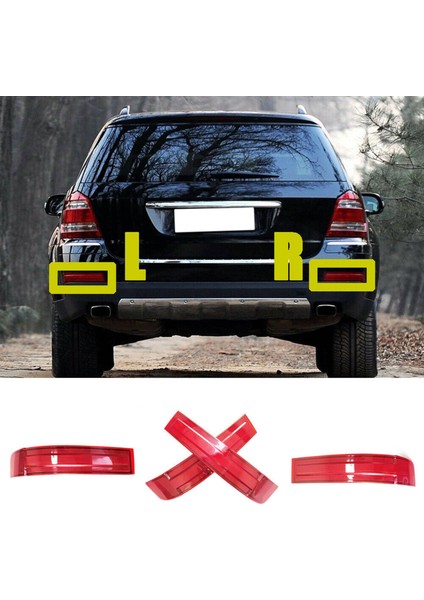 Araba Mercedes-Benz X164 GL320 GL450 GL550 2007 2008 2009 Arka Tampon Işık Uyarı Işığı Kırmızı Lens 1648201174 1648201274 (Yurt Dışından) fiyatları