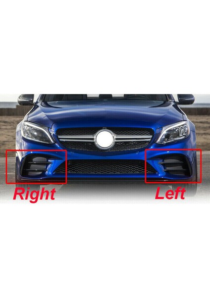 Araba Ön Tampon Sis Aydınlatma Koruması Izgaraları Mercedes Benz C-Class Için W205 2018-2020 A2058857202 A2058857302 (Yurt Dışından)