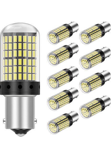 10 Adet 3014 144SMD Canbus 1157 BAY15D P21W 1156 BA15S BAU15S PY21W T20 7440 7443 W21W LED Ampuller Araba Dönüş Sinyal Işığı B (Yurt Dışından)