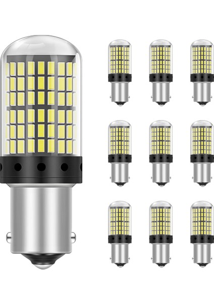 10 Adet 3014 144SMD Canbus 1157 BAY15D P21W 1156 BA15S BAU15S PY21W T20 7440 7443 W21W LED Ampuller Araba Dönüş Sinyal Işığı B (Yurt Dışından)