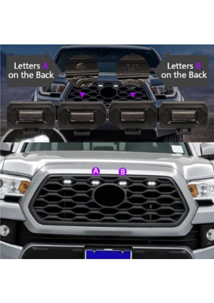 Yeni Merkezi Izgara 12V LED Küçük Sarı Işık Güçlendirme Karabina 2020 Toyota Tacoma Trd Off-Road Trim Işık (Yurt Dışından)