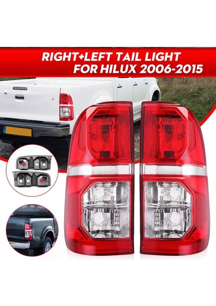 2 Adet Araba Arka Stop Lambası Fren Lambası Kuyruk Lambası Toyota Hilux 2005 - 2015 Için Ampul Olmadan (Yurt Dışından)