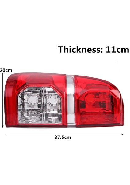 2 Adet Araba Arka Stop Lambası Fren Lambası Kuyruk Lambası Toyota Hilux 2005 - 2015 Için Ampul Olmadan (Yurt Dışından)