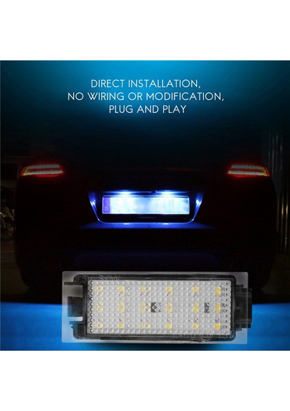 2 Adet Araba LED Numarası Plaka Işığı Renault Megane 2 Clio Laguna 2 Megane 3 Twingo Master Vel Satis (Yurt Dışından)