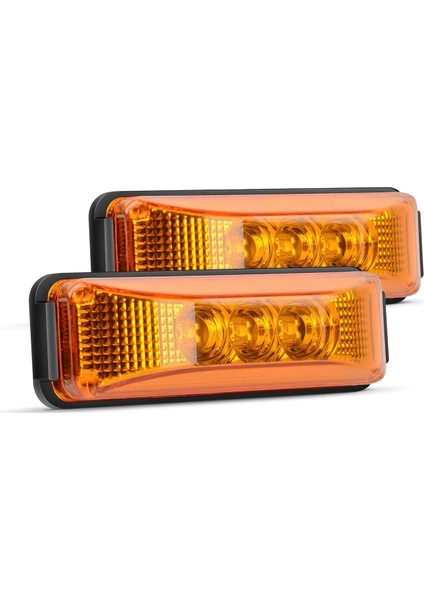 2 Adet 3.9 Inç 3 LED Kamyon Römork Ön Arka LED Yan Işaretleyici Gösterge Lambası Römork Tekne-Amber Için Kaya Işık (Yurt Dışından)