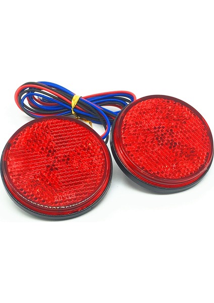 Yuvarlak Araba Kuyruk Işık Dikdörtgen LED Reflektör Işık Kamyon Yan Uyarı Işığı 24 Smd Kırmızı (Yurt Dışından)