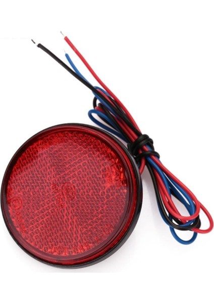 Yuvarlak Araba Kuyruk Işık Dikdörtgen LED Reflektör Işık Kamyon Yan Uyarı Işığı 24 Smd Kırmızı (Yurt Dışından)