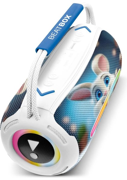 Animals Tavşan LED Işıklı Ses Bombası USB Sd Aux Bluetooth Hoparlör 20W