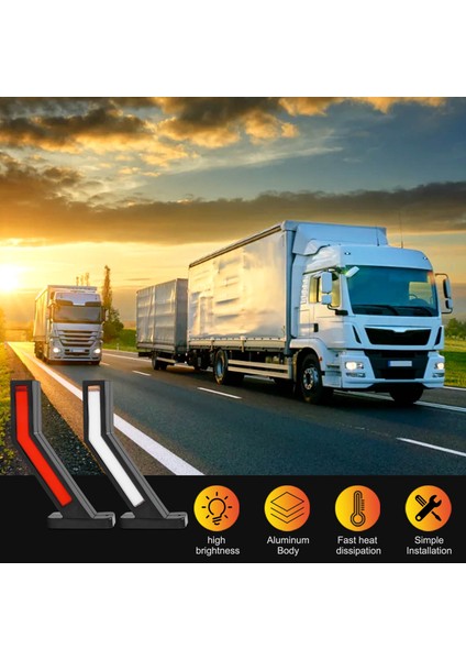 2x Römork LED Yan Işaretleyici Aydınlatma Anahat Işaretleyici Kamyon Işık Van Römork 12-24V Için LED Işıklar (Yurt Dışından) fırsatları