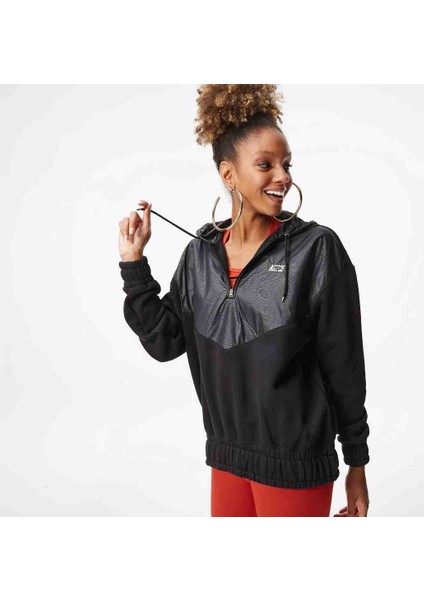 Kapüşon Yaka Siyah Kadın Sweatshırt DQ7147-010