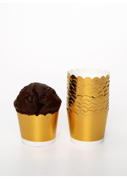 Gold Parlak 12'li Kek Kalıbı 6.5x5 cm fırsatları