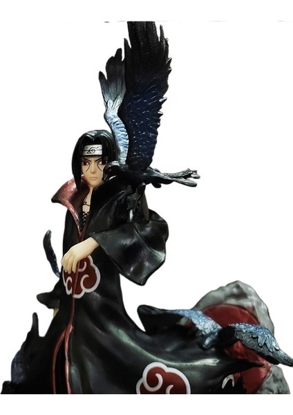 Karga Itachi Çift Başlı Naruto Uchiha Itachi Şekil Heykel Modeli (Yurt Dışından)