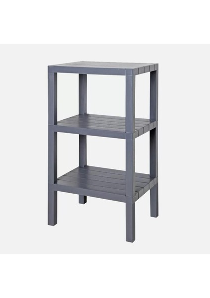 Demonte Plastik Raf 3 Katlı 38 x 29 x 74 cm Gri