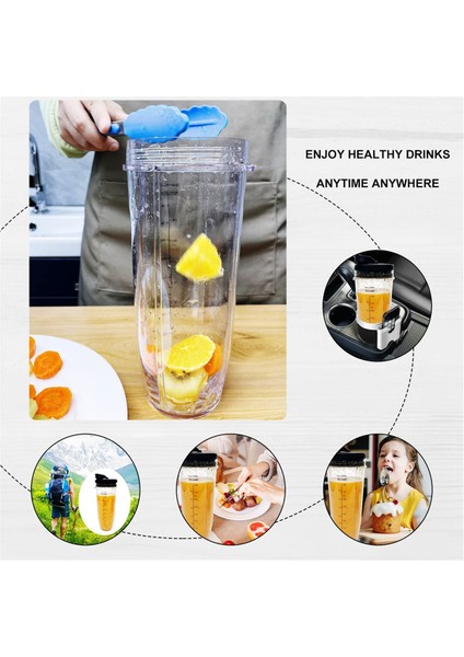 Ninja Için AKSESUARLAR,BL450 BL454 BL456 BL480 BL482 BL640 BL642 BL682 BN751 Için 2 Paket 32OZ Yedek Karıştırma Kabı ve Yudum Kapağı (Yurt Dışından) fırsatları